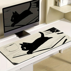 Cat Mouse Pad Oversized Office Wrist Support Desk Pad Cartoon Pattern