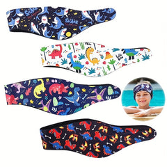 Girls Cartoon Swim Headband - Waterproof Ear Protection Band
