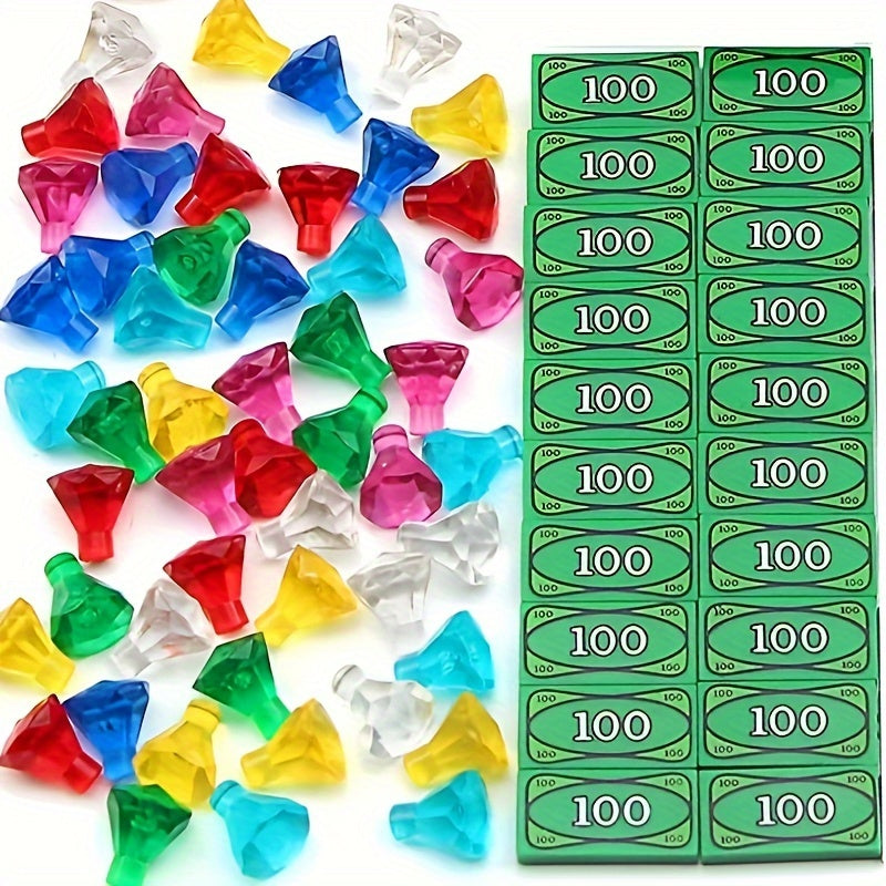 ABS Treasure Accessories for Building Blocks - Jewels, Gems, Bars, Cashier