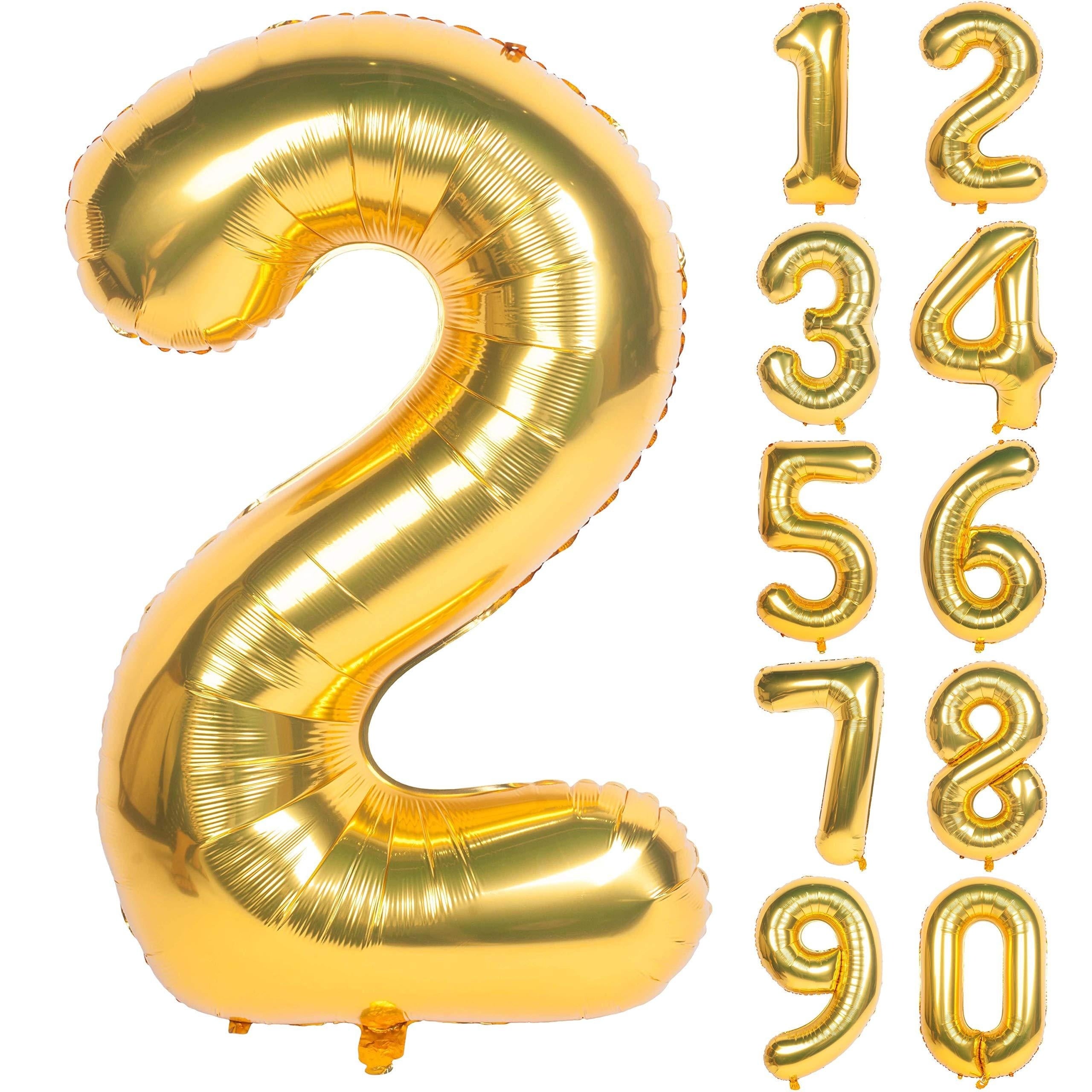 Golden Birthday Number Aluminum Film Balloons 101 6 Cm