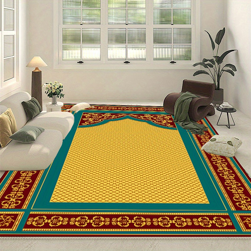 Large Prayer Rug Non-slip Floral Outdoor Indoor Mat