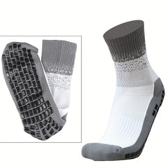 Striped Soccer Socks Moisture Wicking Non-slip Outdoor Sports Crew Socks