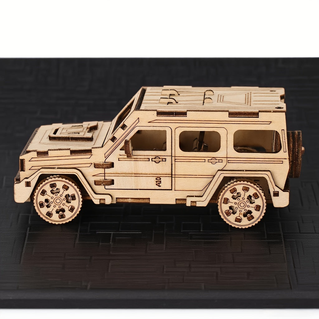 3D SUV Wooden Jigsaw Puzzle DIY Ornaments for Adults