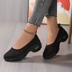 Women's Lace Air Cushion Walking Shoes Breathable Outdoor Casual Sneakers