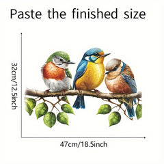 Cartoon Tree Branch Bird Wall Sticker PVC Removable Waterproof Home Decor