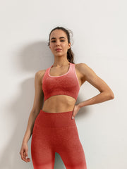 Ombre Sports Bra High Stretch Running Fitness Tank Top Women's Activewear