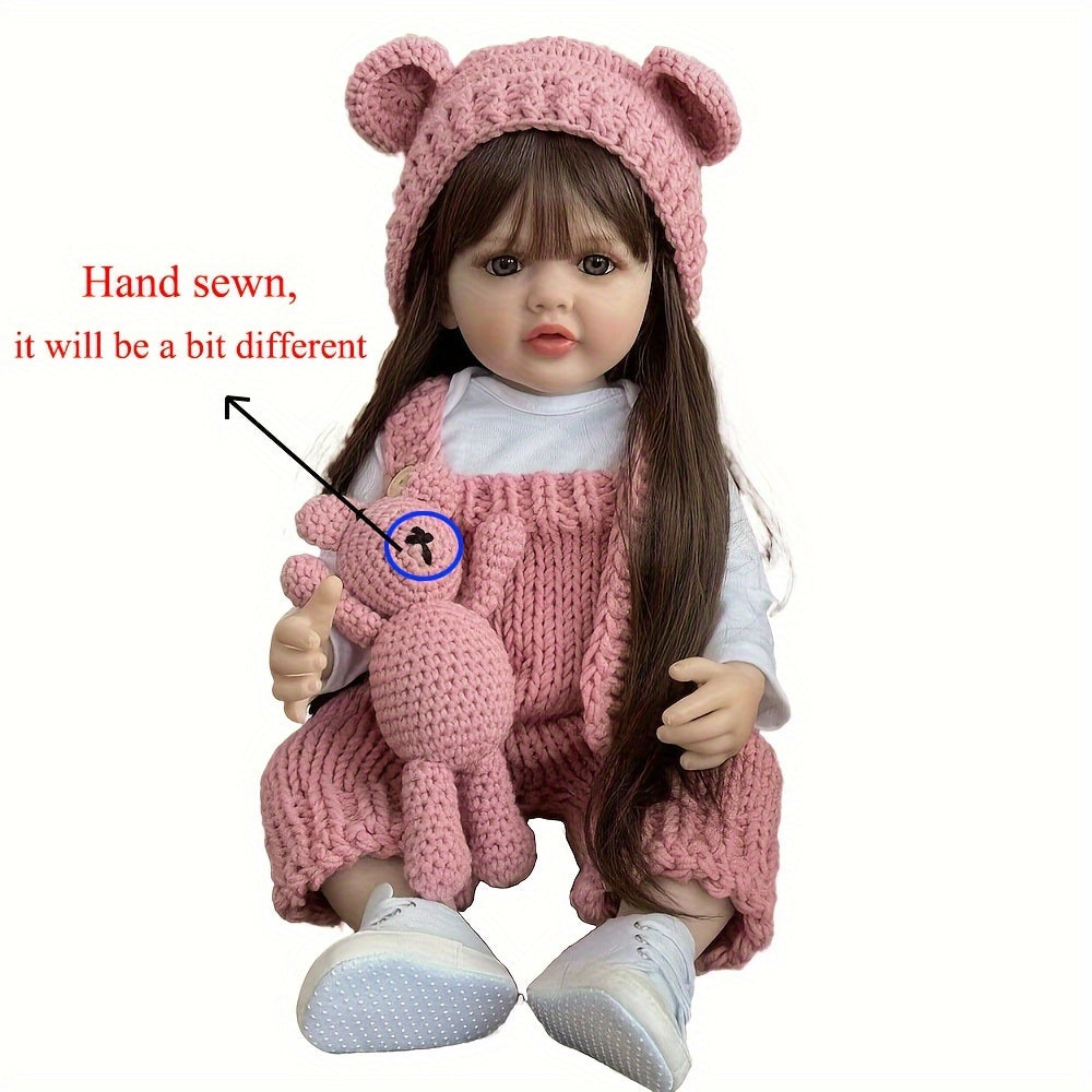 22" Lifelike Baby Reborn Doll Full Silicone Body Newborn Princess Toddler