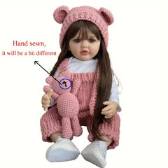 22" Lifelike Baby Reborn Doll Full Silicone Body Newborn Princess Toddler