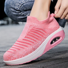 Women's Air Cushion Slip On Walking Shoes Breathable Sneakers