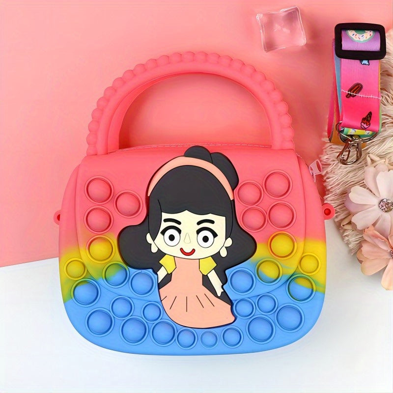 Kids Cartoon Girl Pattern Purse Gift For Children