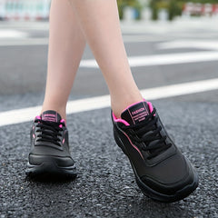 Women's Lightweight Chunky Sneakers Non Slip Lace Up Running Shoes