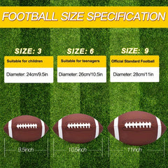 Composite Football Outdoor Sport Training American Football Size 3 6 9