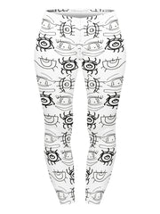 Women's Plus Abstract Print High Rise Stretchy Gym Yoga Pants
