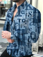 Men's Button Up Long Sleeve Shirt Spring Summer Autumn Tops