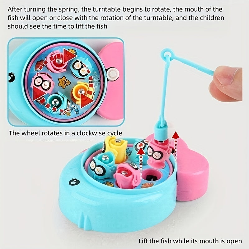 Mini Fishing Plate Puzzle Wind Up Toys On Chain Fishing Plate Toys