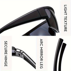Retro Square Frame Sports Sunglasses UV Filter Strong Frame Comfortable