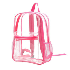 MezyTicky Kids Clear Backpack with Front Pocket & Straps