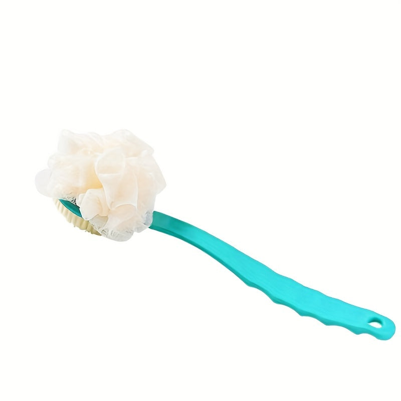 Long Handle Soft Hair Bath Brush with Rubbing Ball for Gentle Cleansing