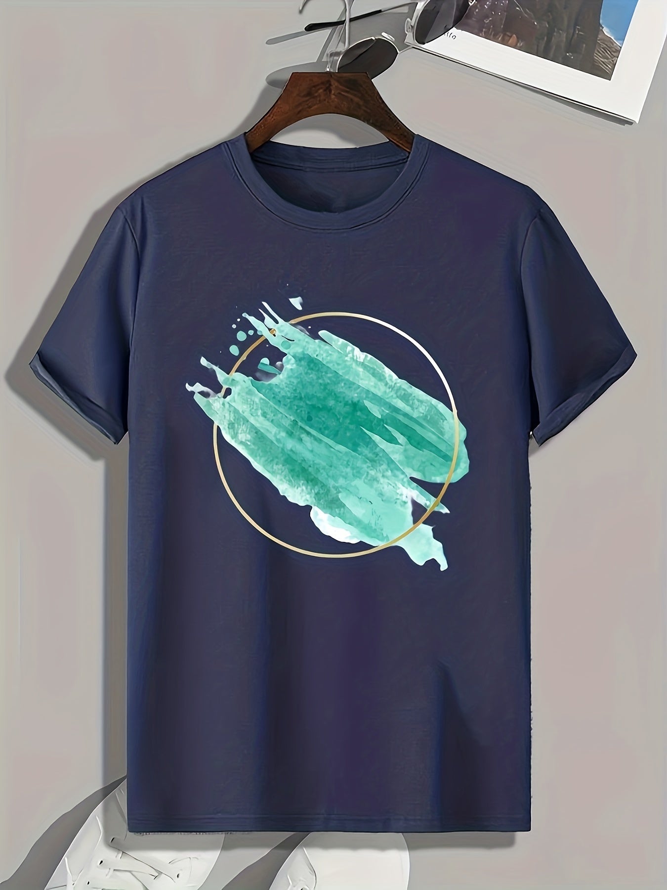 Pattern Print Men's Graphic T-shirt for Summer