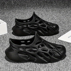 Men's Cut Out Clog Shoes Casual Outdoor Walking Shoes