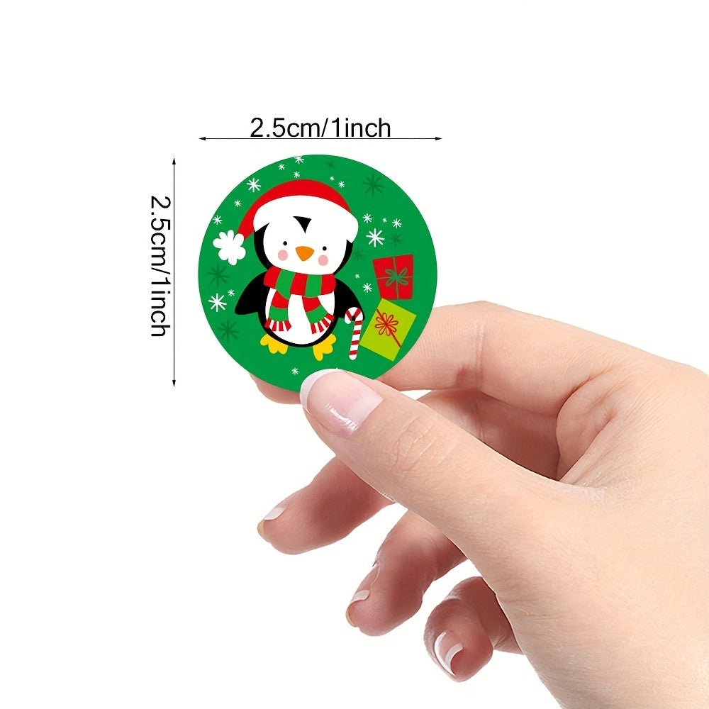 500pcs Christmas Stickers Holiday Envelope Seal Self Adhesive Decorative Present