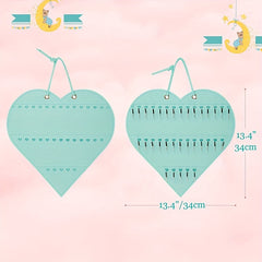 Heart-Shaped Baby Headband Holder Hanging Storage Bag