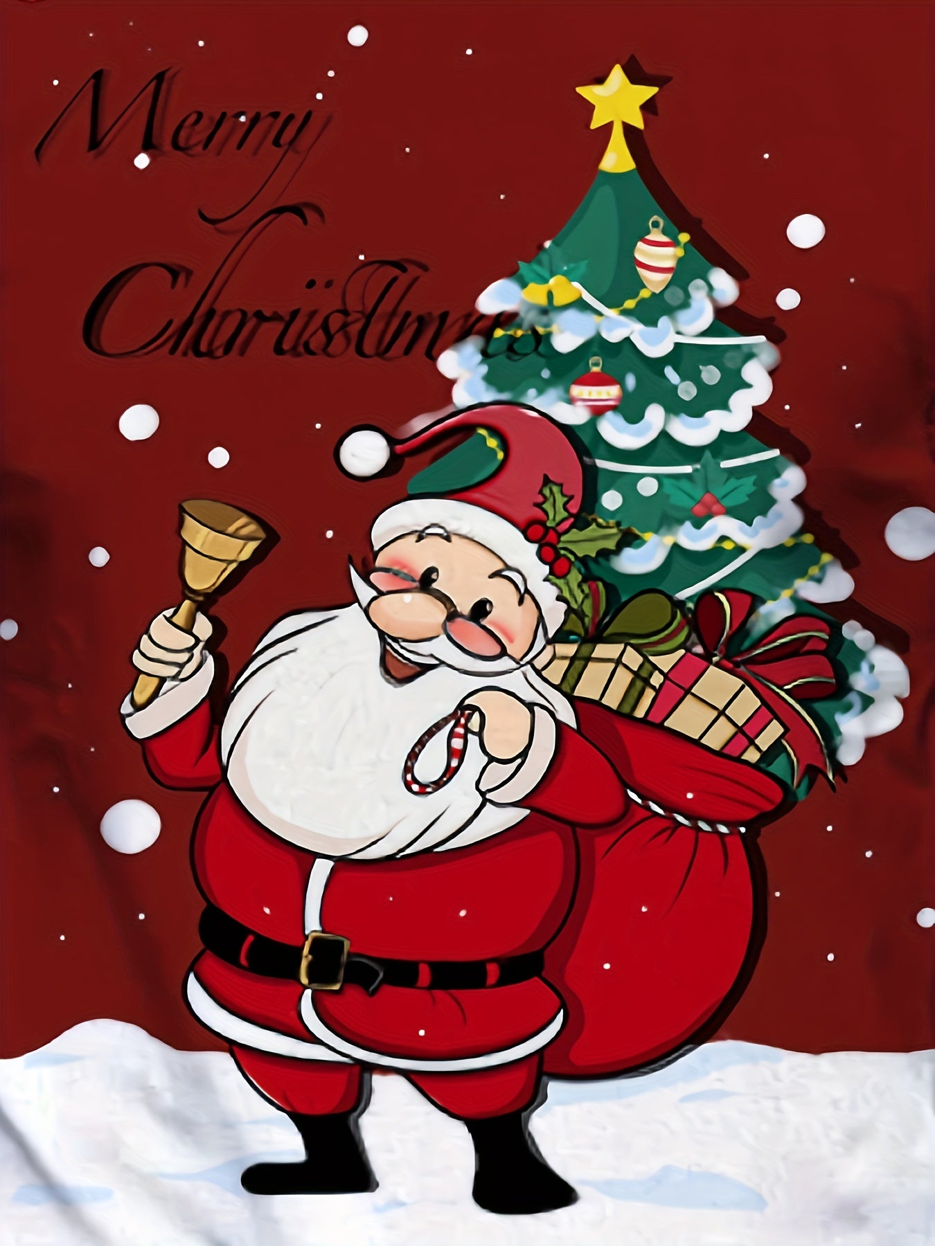 Santa Claus Print Tee Shirt for Men