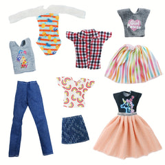 5 Sets Doll Clothes, Variety of Outfits for Dolls, Great for Gifts and Holidays