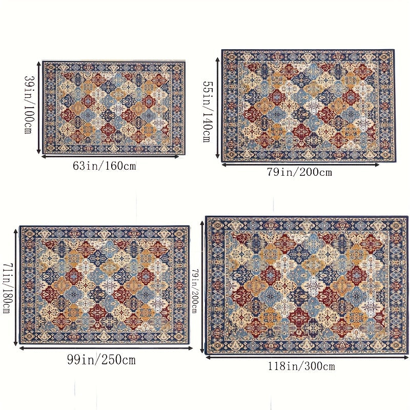 Machine Washable Area Rug Non Slip Persian Bohemian Rug