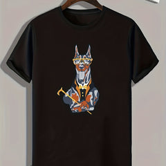 Dog Print Men's Graphic T shirt Casual Comfy Tees For Summer Mens Clothing