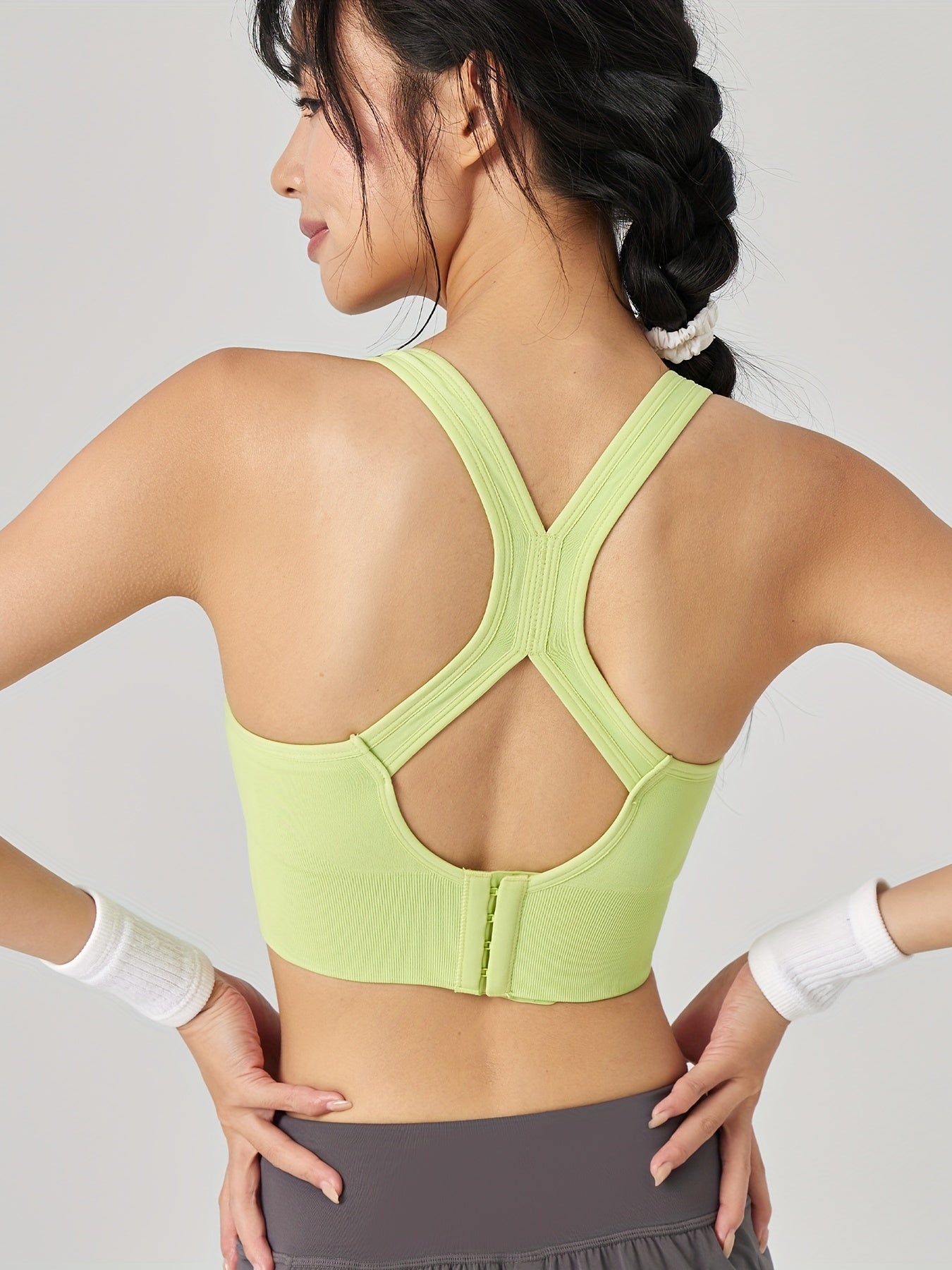 SLOLI Shockproof Racerback Sports Bra High Impact Workout Bra for Women