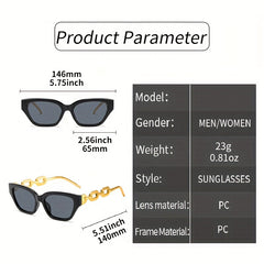 Cat Eye Sunglasses Metal Chain Charm Glasses UV400