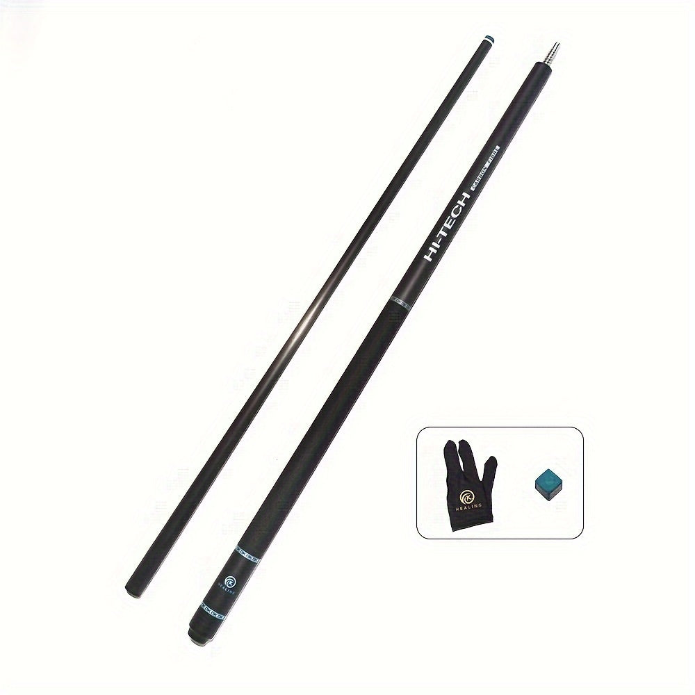 Carbon Fiber Billiard Cue 1474mm Hitting Rod 8 Teeth UV Printing Handle