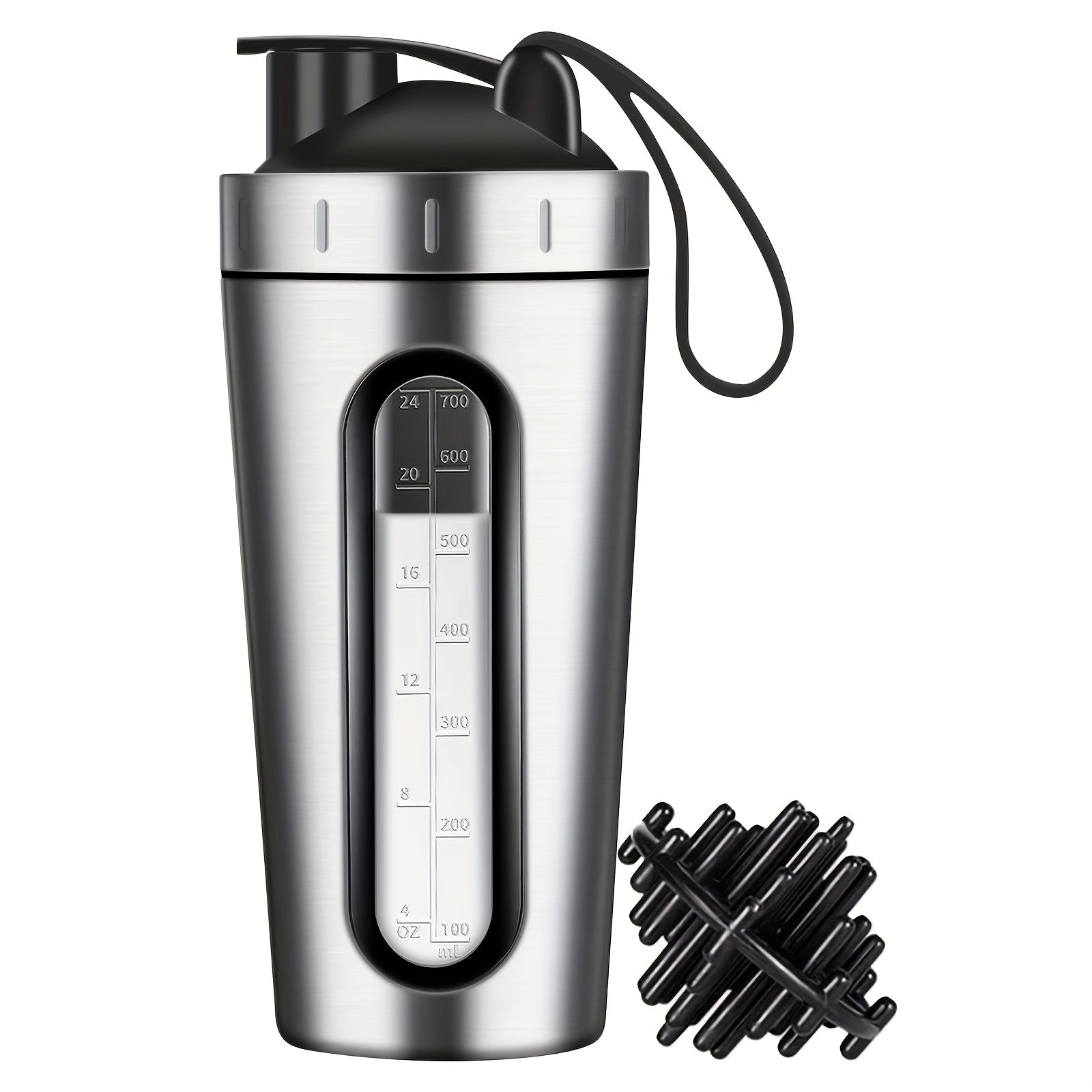 28oz Stainless Steel Protein Shaker Bottle with Shaker Ball