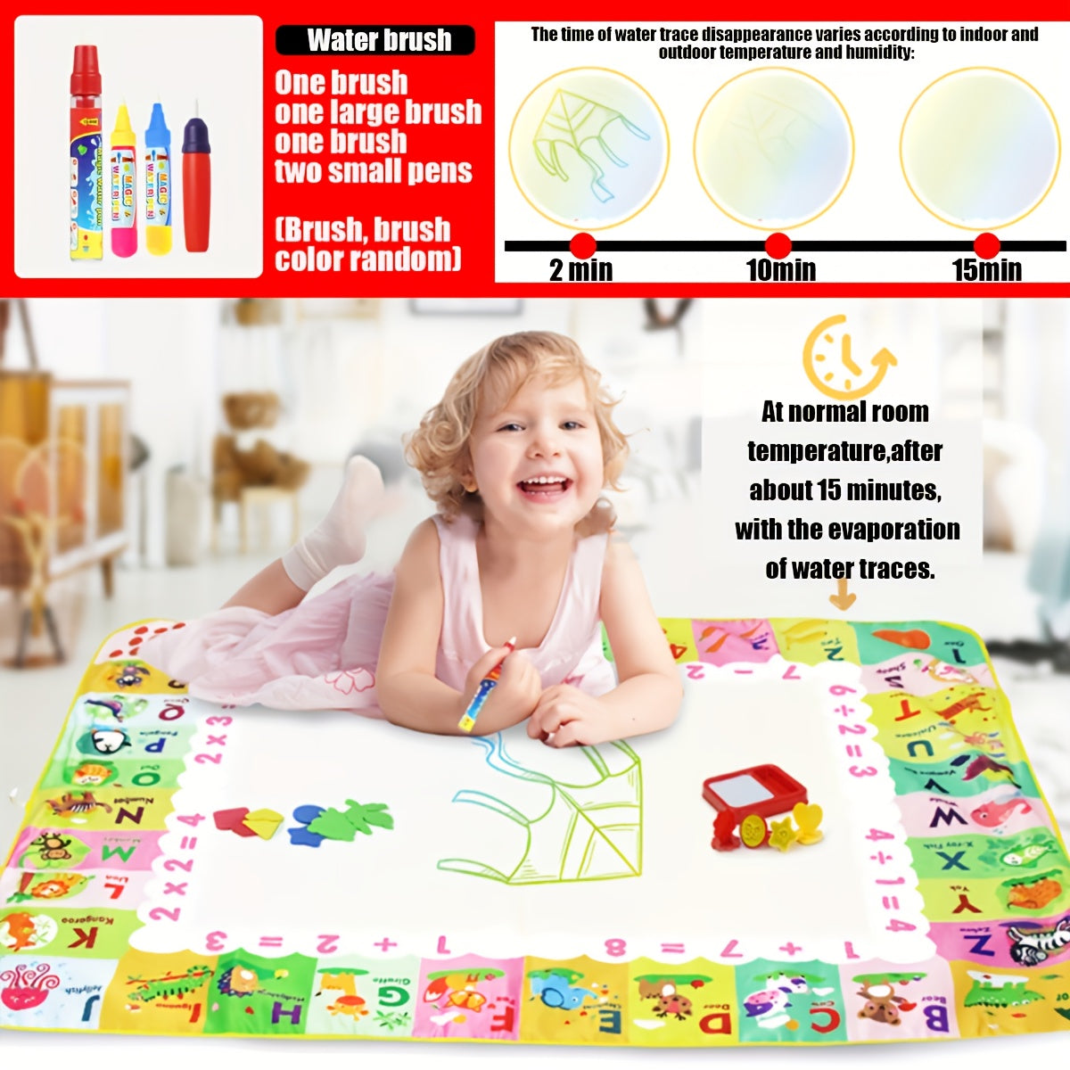 Water Doodle Mat Educational Kids Painting & Drawing Toy