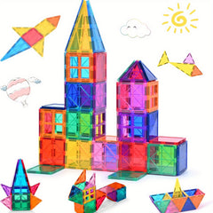 Magnetic Tile Building Block Set 34pcs for Kids 3+