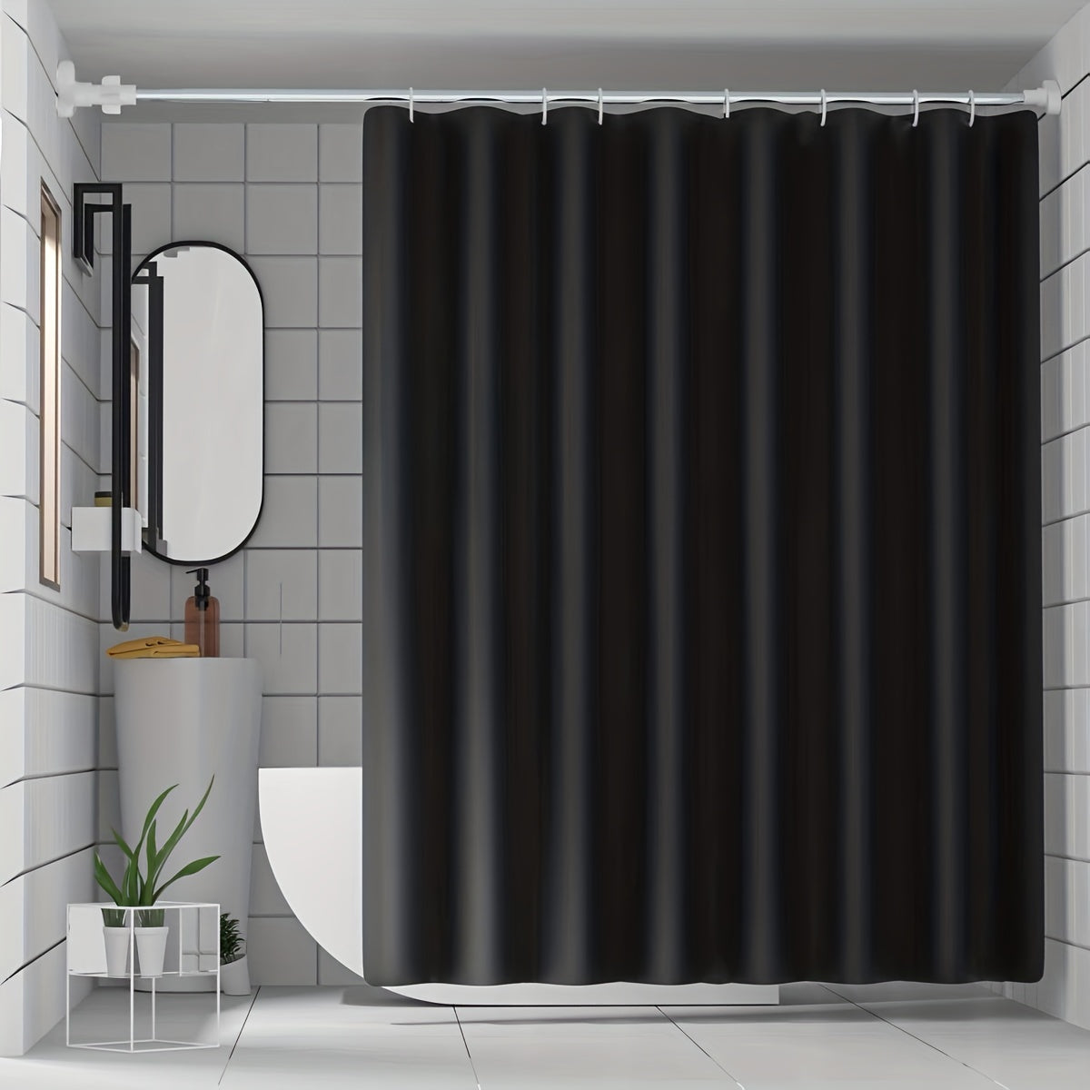 Waterproof Shower Curtain with Hooks Bathroom Decoration