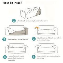 Jacquard Sofa Slipcover Anti dirty Anti slip Removable Elastic Sofa Cover