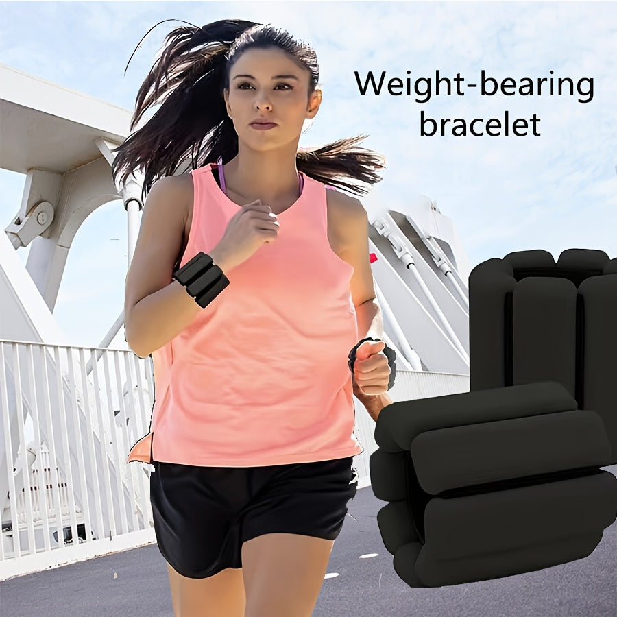 Silicone Steel Block Weight Bracelet for Fitness & Yoga Training