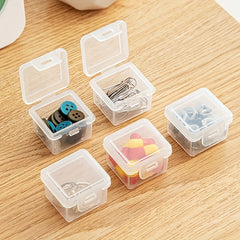 Mini Transparent Storage Box for Pills Earphones Jewelry