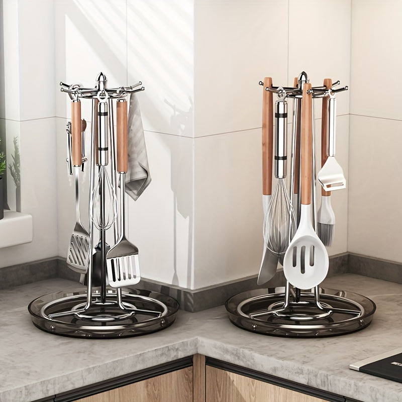 Stainless Steel Cutlery Rack with 6 Hooks