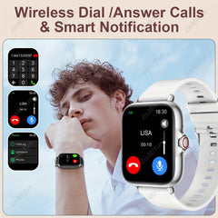 JinMiYun Full Touch Smartwatch, Wireless Calling, Sports Modes