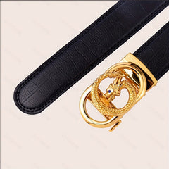 Golden Dragon Stone Pattern Belt For Men