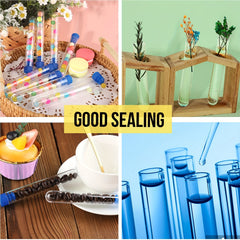 20pcs Clear Plastic Tubes with Lids 16 100mm for Jewelry Seed Beads