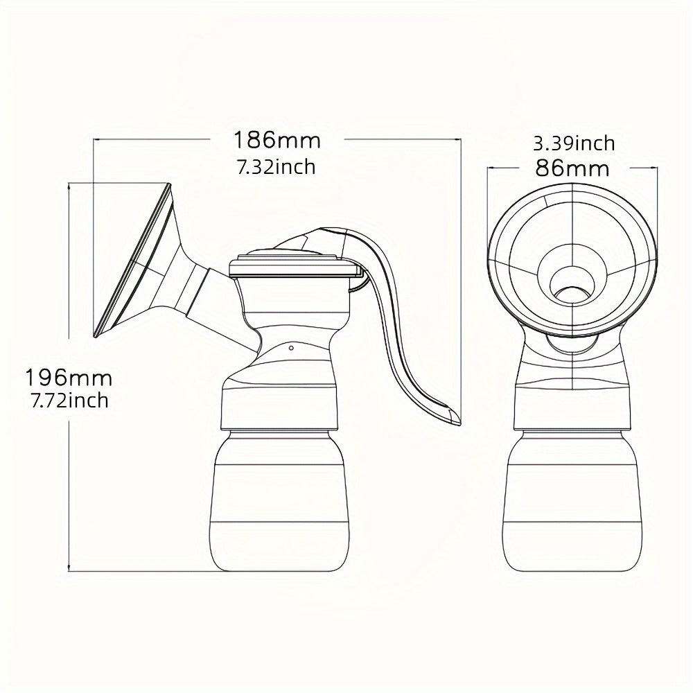 Manual Breast Pump Set 180Ml Bottle Nipple Durable Plastic 14 Age Group
