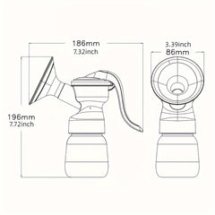 Manual Breast Pump Set 180Ml Bottle Nipple Durable Plastic 14 Age Group