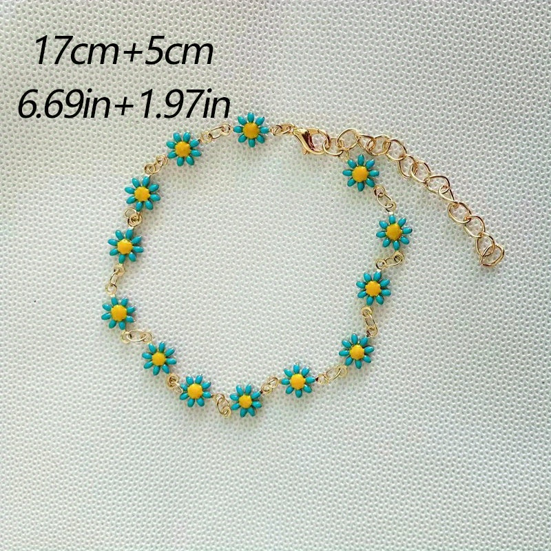 Adjustable Daisy Bracelet for Girls Teens - Jewelry Gift