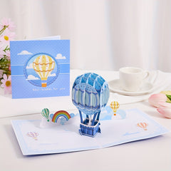 3D Pop Up Hot Air Balloon Greeting Card - Perfect for Various Occasions