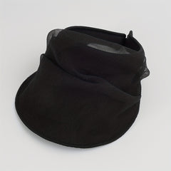 Double Layer Lace Visor Hat Solid UV Protection Ponytail Sun Hat For Women