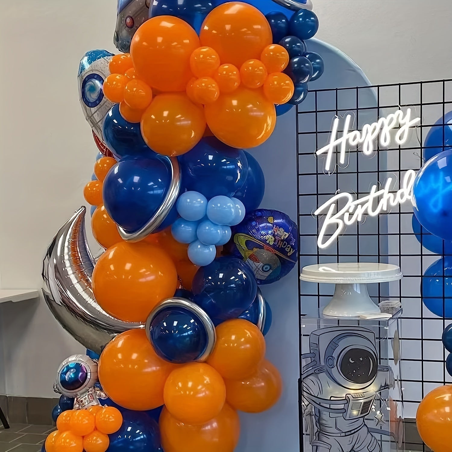 100pcs Orange Balloon Garland Kit for Birthday Graduation Space Themed Party